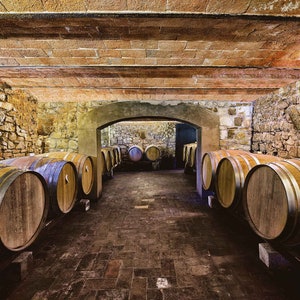 Wine Cellar Chianti Region - Photo Mural 3D effect Wall Art Print Removable Wall Décor Accent Wall  Prepasted Wall Mural #MU1724