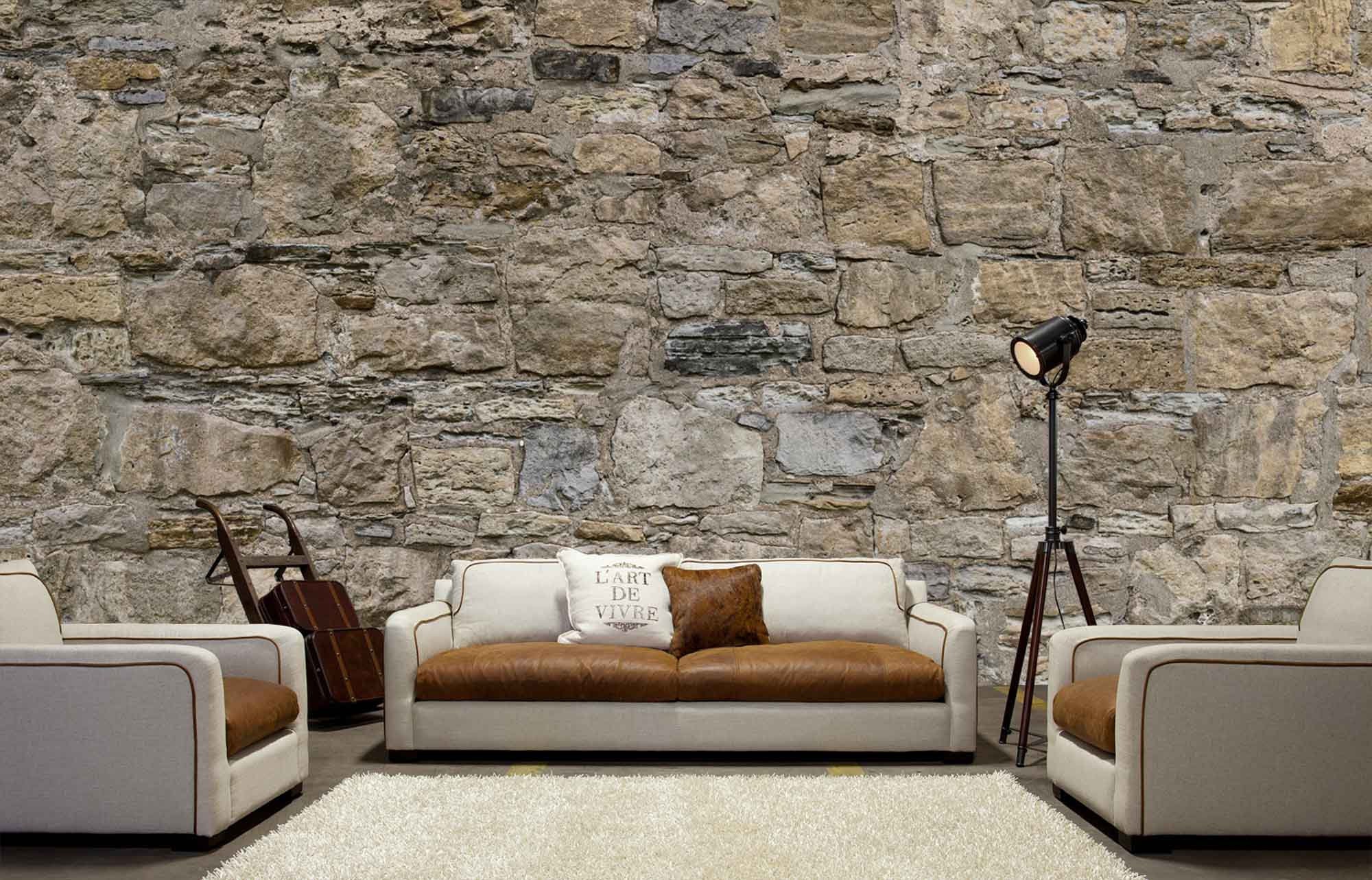 Castle Stone Photo Mural 3D effect Wall Art Print Removable Etsy