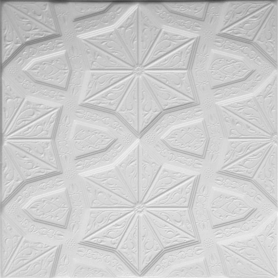 Styrofoam Ceiling Tiles To Cover Popcorn Ceiling Easy Diy Etsy