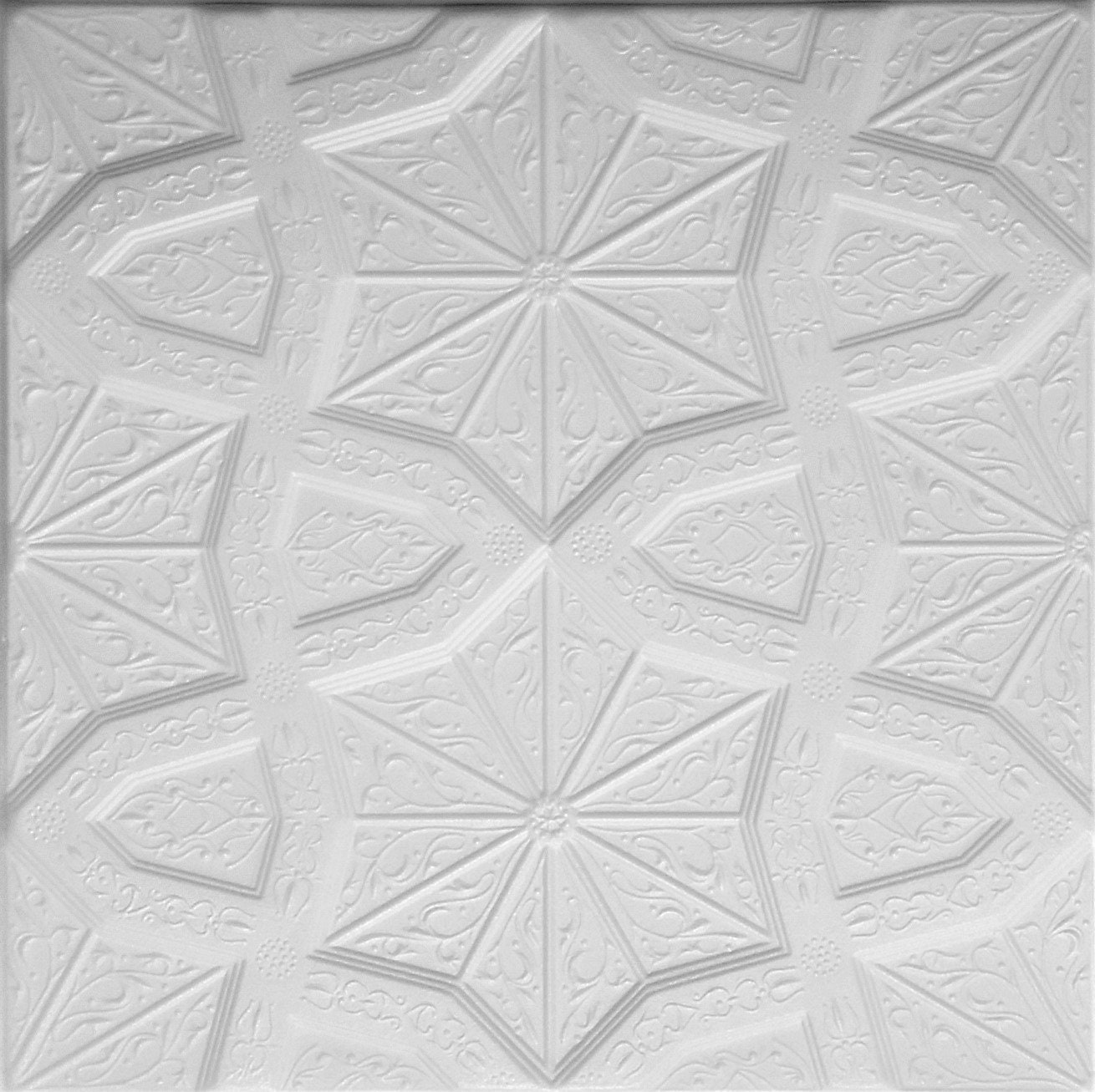 Styrofoam Ceiling Tiles to cover popcorn ceiling. Easy DIY Etsy