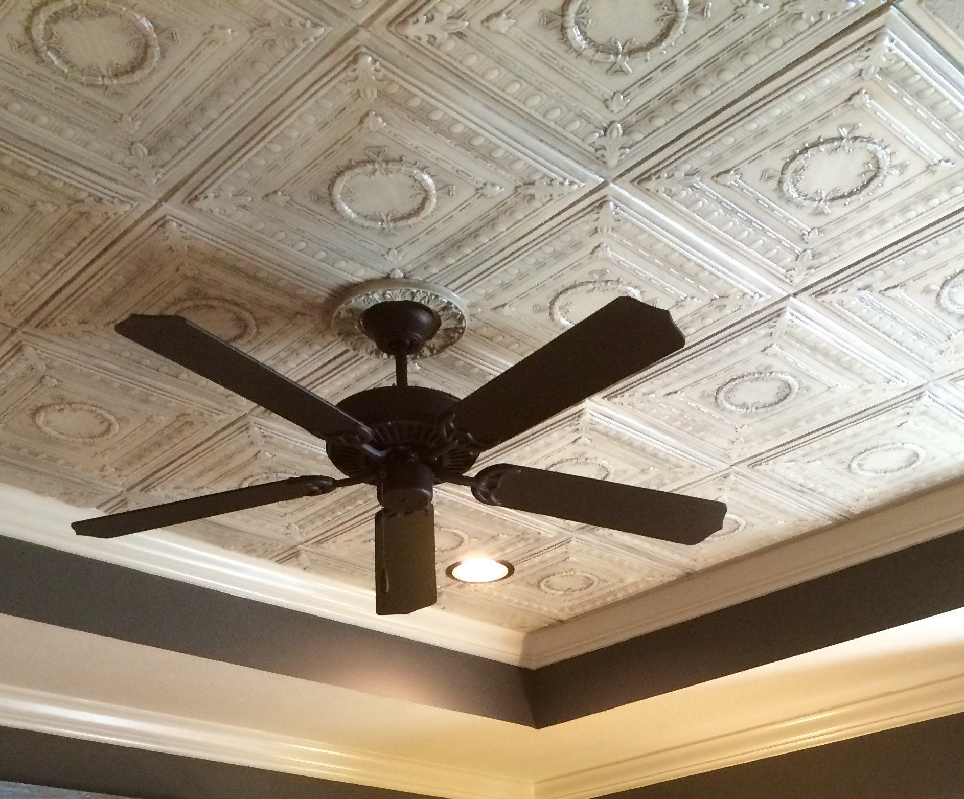 Styrofoam Glue up Ceiling Tiles popcorn ceiling cover, or flat