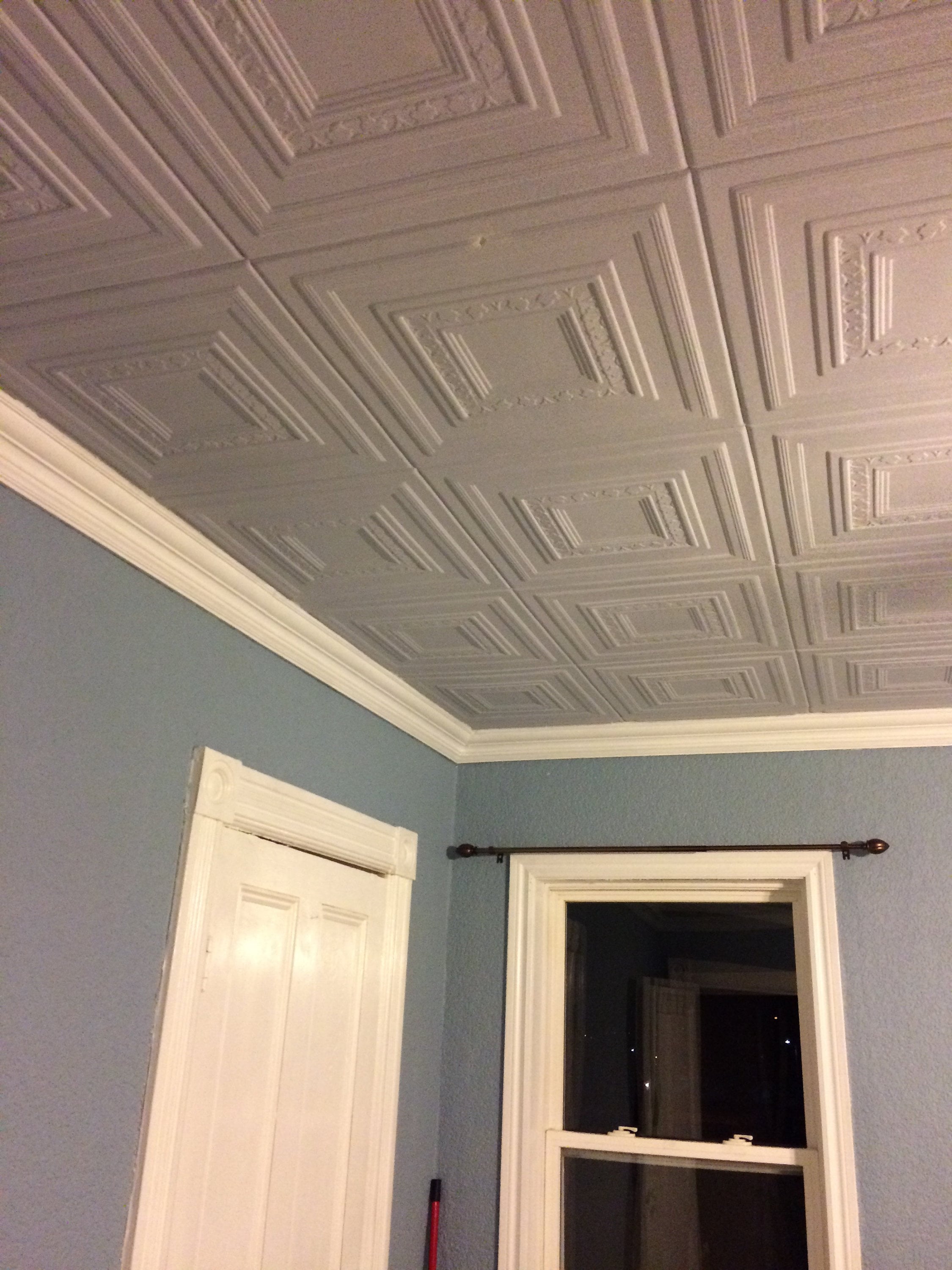 Styrofoam Ceiling Tiles Popcorn Ceiling Cover. Easy DIY Etsy Canada