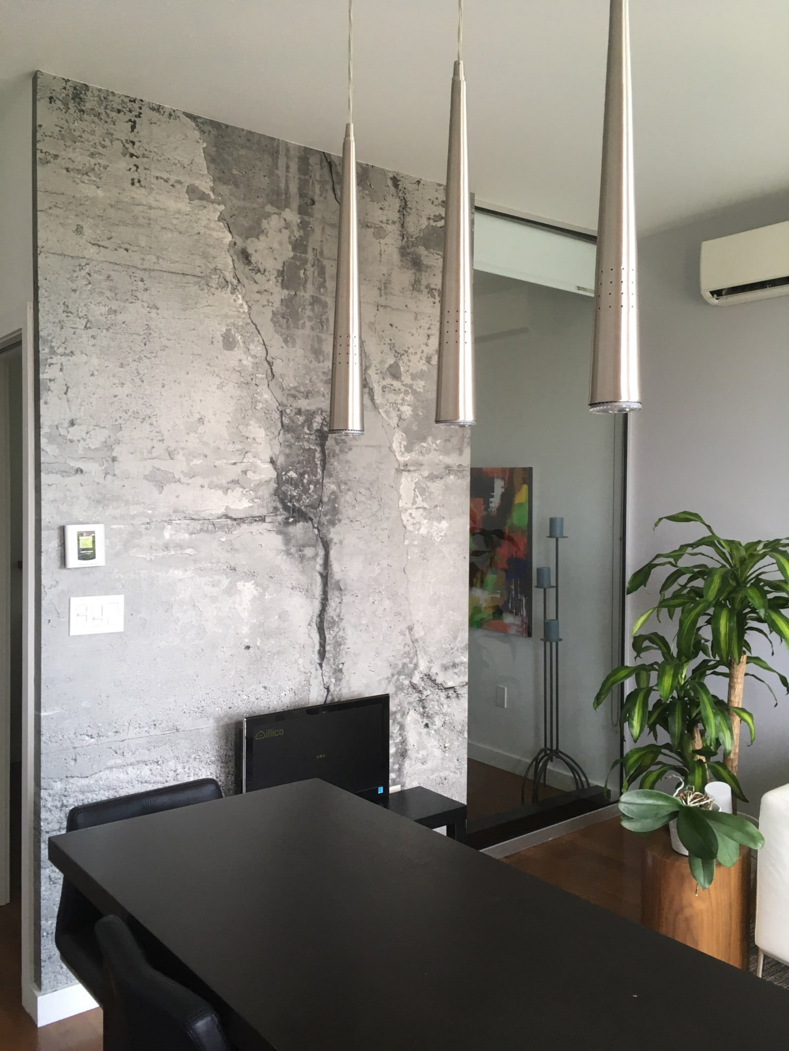 Concrete Wall Art Photo Mural 3D effect Wall Art Print Etsy