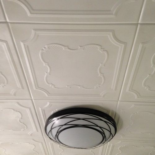 Styrofoam Ceiling Tiles Popcorn Ceiling Tiles. Easy DIY Glue Etsy