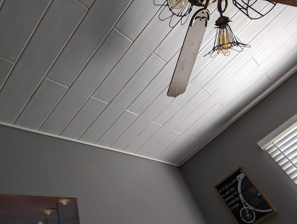 White Styrofoam Ceiling Planks to Cover Popcorn Ceiling or Etsy