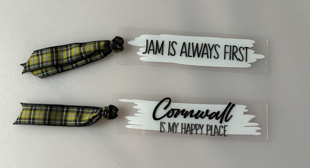 Cornish Tartan Ribbon Bookmark - Handmade Cornwall Gift - Etsy UK