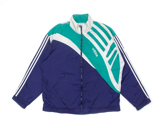 Adidas Vintage 90S Nylon 3 Stripes Logo Jacket - Etsy