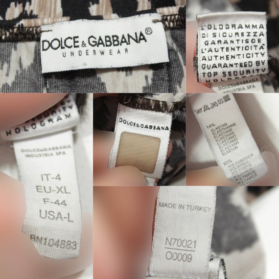 Dolce & Gabbana Leopard Print Underwear T-shirt Vintage 