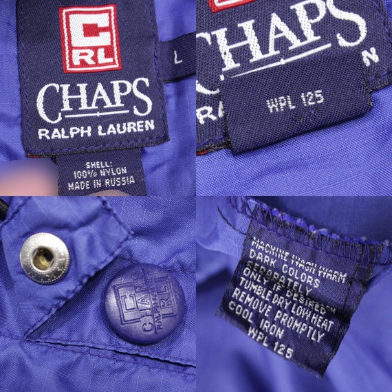 Chaps Ralph Lauren 90S Big Logo Nylon Anorak Jacket Made in