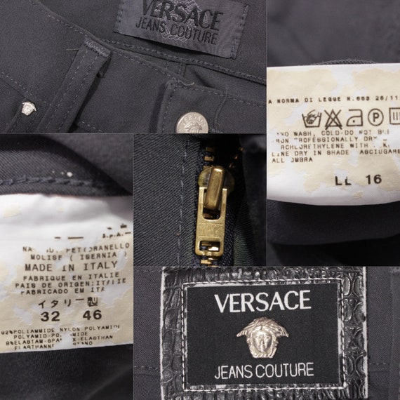 Versace 90S Medusa Buttons Nylon Pants Vintage - image 8