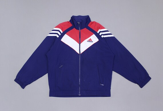 Adidas Logo 3 stripes Multicolored Jacket Baggy Fit Etsy Canada