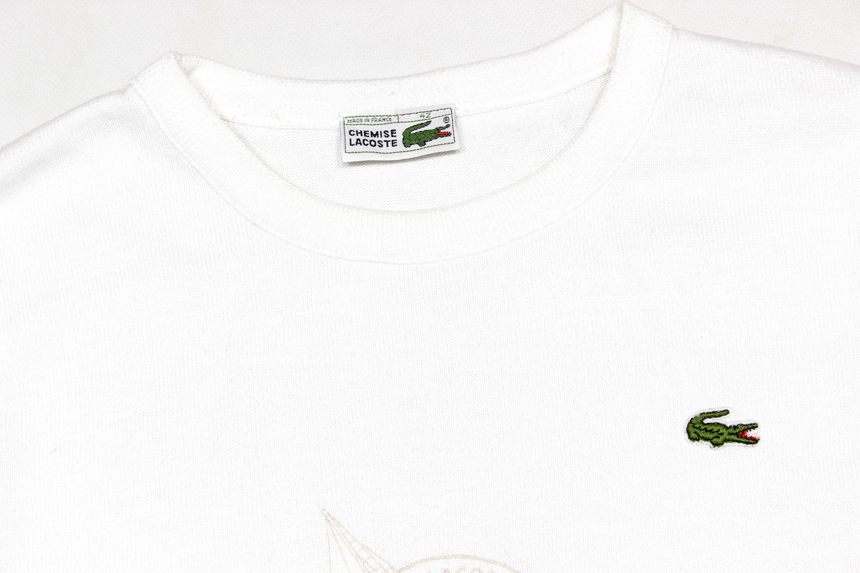 Lacoste 90S Embroidered Big Logo Vintage Made in France 