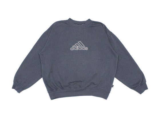 mínimo Subir Agrícola Adidas Vintage 2000 bordado gran logotipo Baggy sudadera - Etsy España