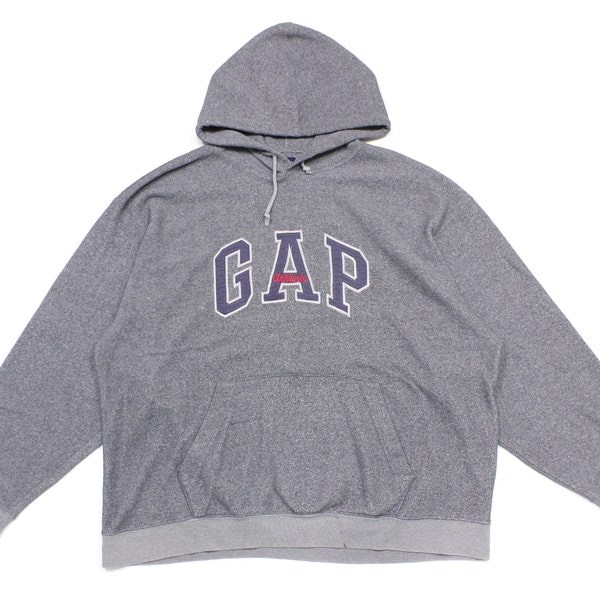 Gap Vintage 90S Big Logo Fleece Distressed Hoodie