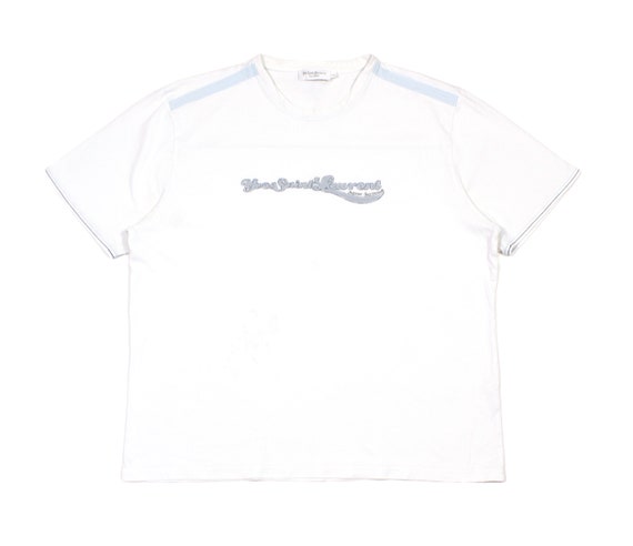 tiltrækkende Ekstrem Sund og rask Yves Saint Laurent 90S YSL Big Logo T-shirt Vintage - Etsy Singapore