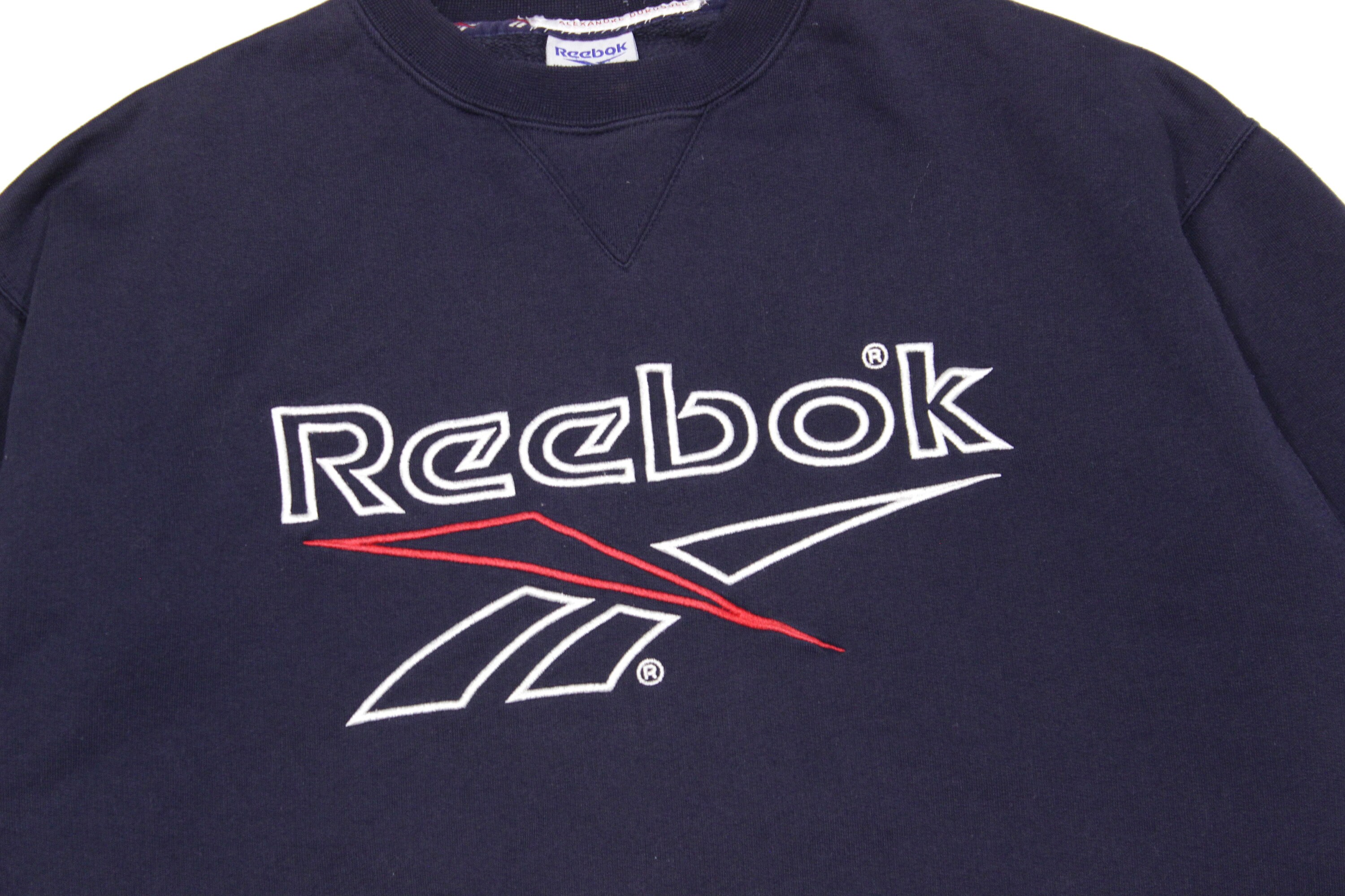 Reebok 90S Big Logo Embroidered Sweatshirt Vintage | Etsy