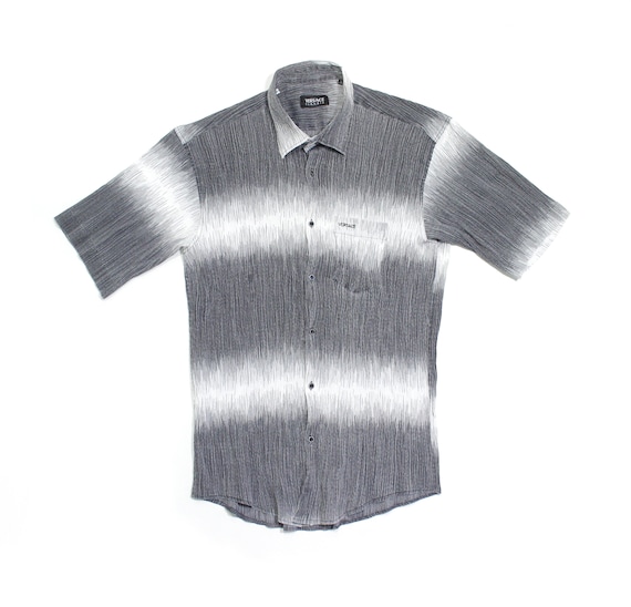 Versace 90S Logo Patterned Vintage Shirt