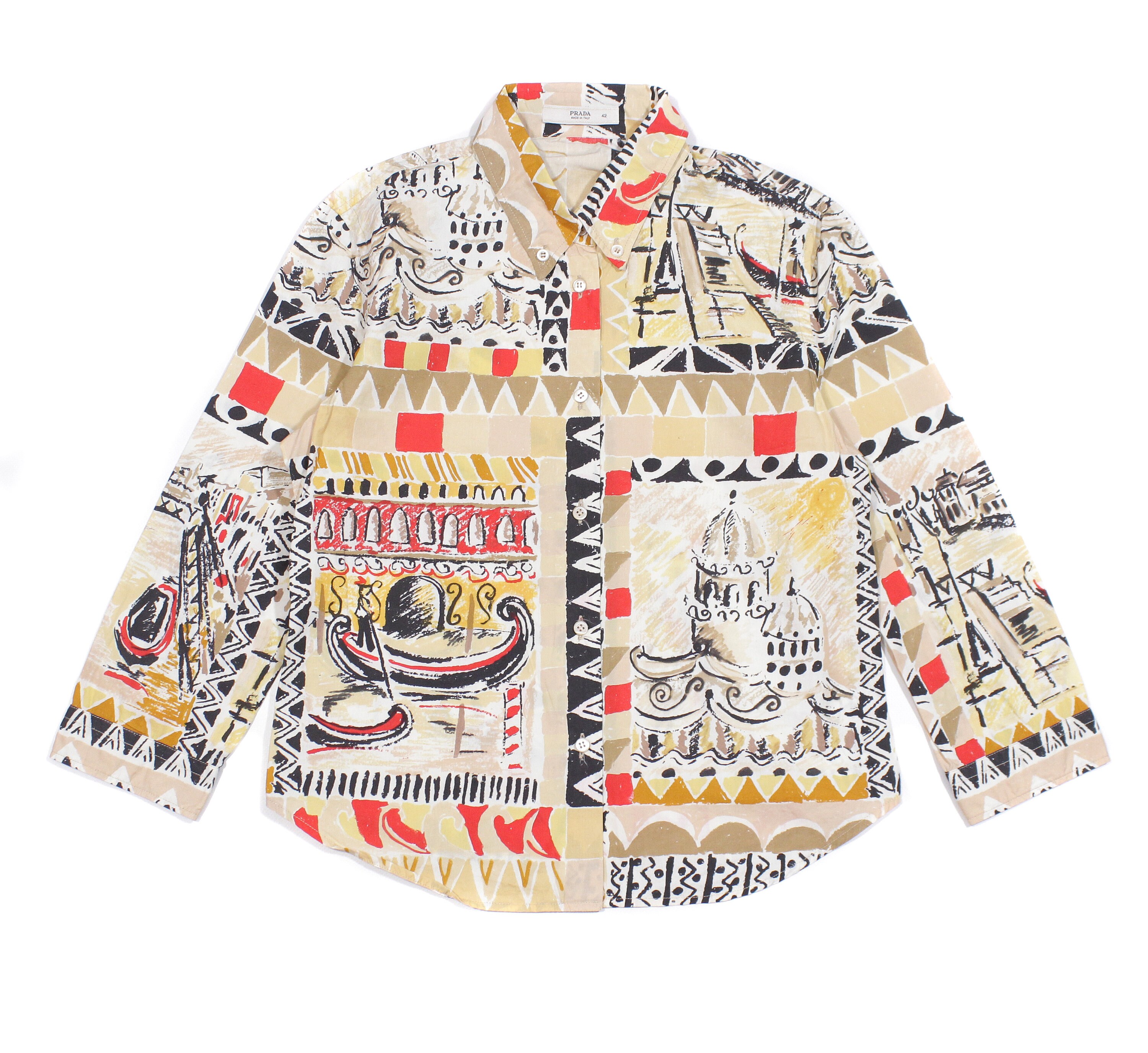 Prada print shirt cheap