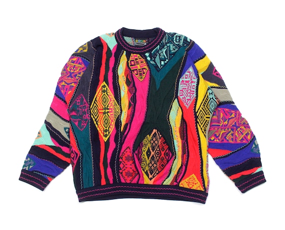 Coogi Acid Rainbow Vintage Wool Knit