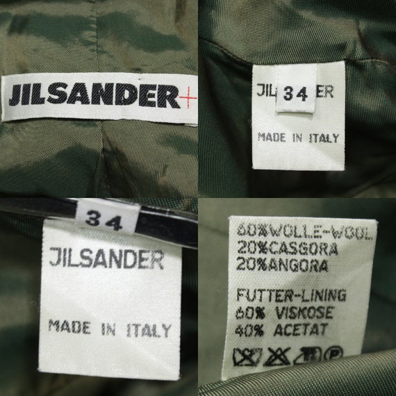 Jil Sander+ 90S Wool Green Short Coat Vintage - image 10