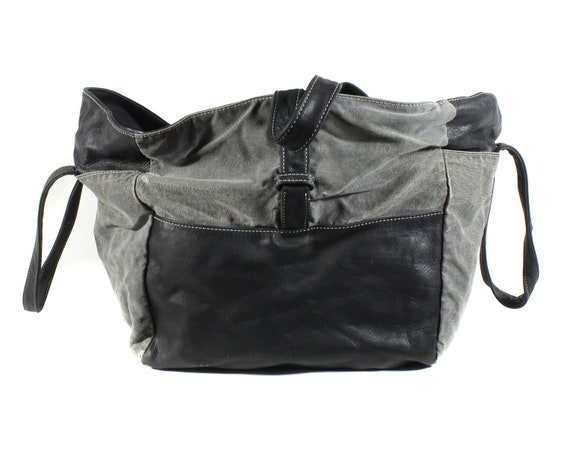 Yohji Yamamoto Archive 90S Big Cotton Leather Bag Vintage - Etsy 