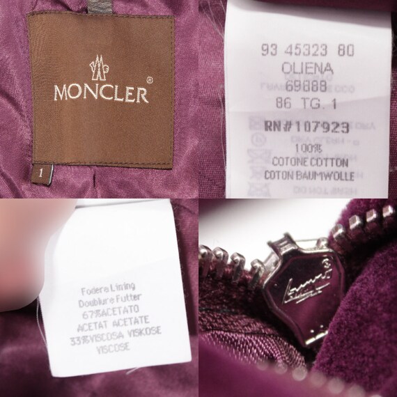 Moncler 90S Oliena Velour Jacket Vintage - image 7