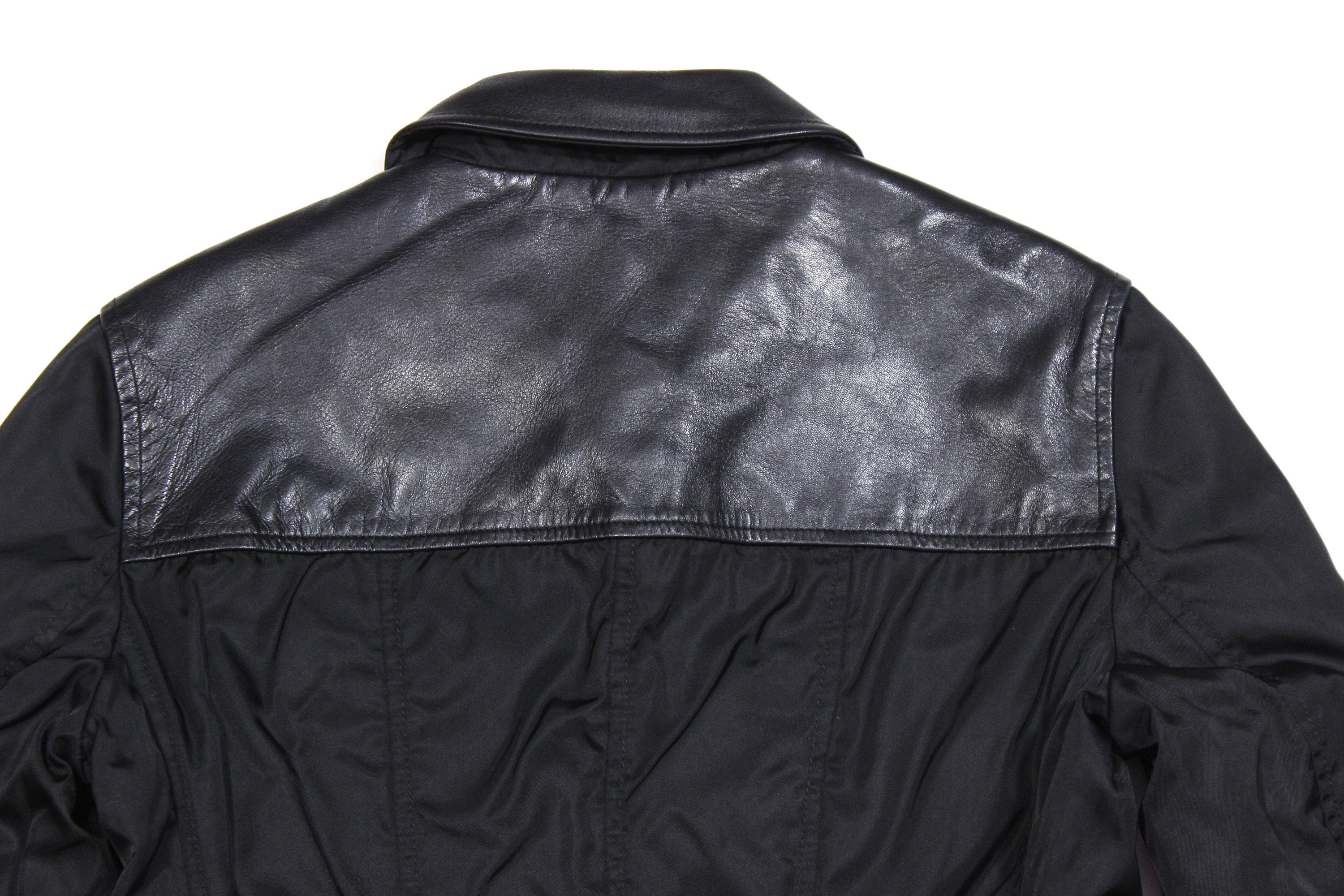 Prada 90S Mainline Nylon Leather Jacket Vintage - Etsy Prada 90S Mainline Nylon Leather Jacket Vintage - Etsy