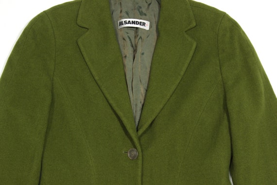 Jil Sander+ 90S Wool Green Short Coat Vintage - image 4