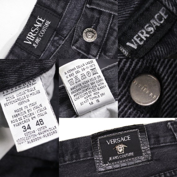 Versace 90S Medusa Buttons Jeans Vintage - image 8
