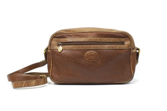 Gucci 80S Logo Leather Vintage Bag