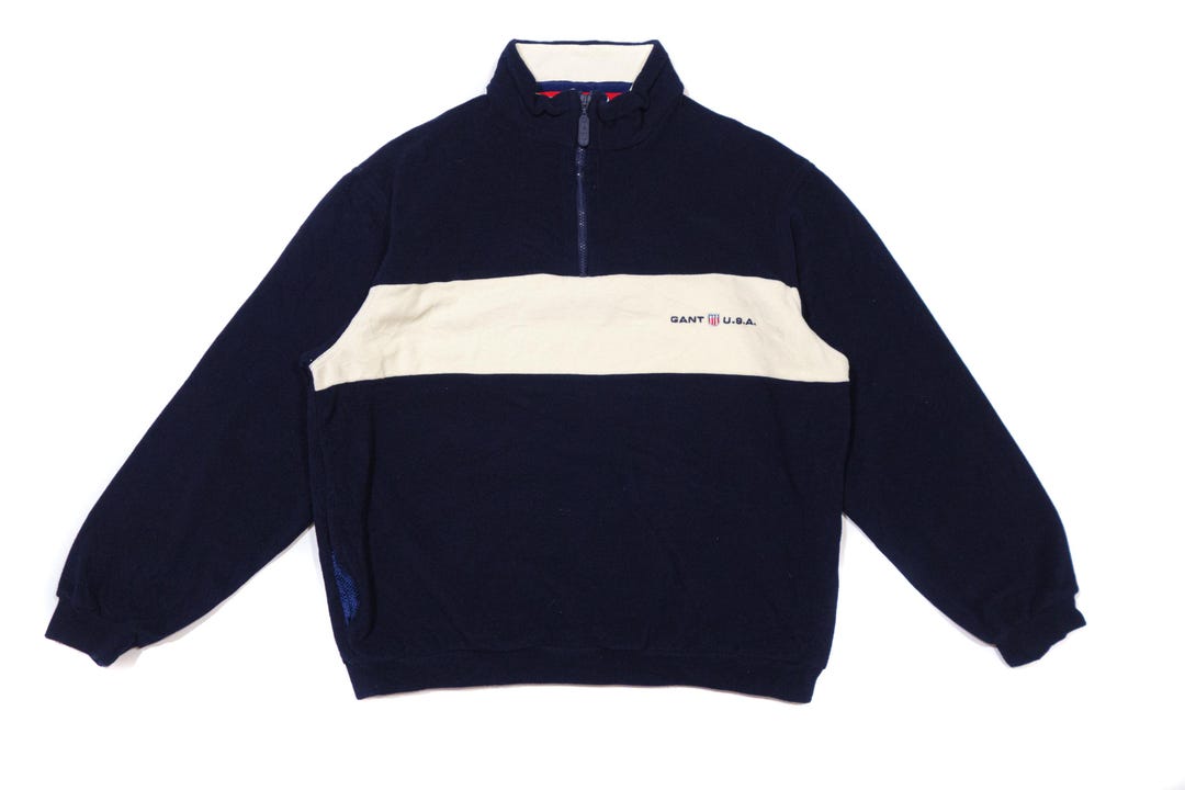 Gant Vintage Rugger Logo Fleece Jacket - Etsy