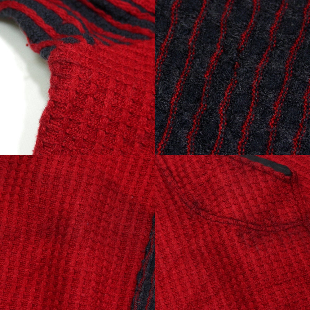 Coogi 90S Red Waffle Wool Sweater Vintage - Etsy