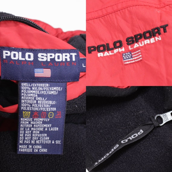 Polo Sport Ralph Lauren 90S Reversible Fleece Jacket - Etsy Polo Sport Ralph Lauren 90S Reversible Fleece Jacket - Etsy
