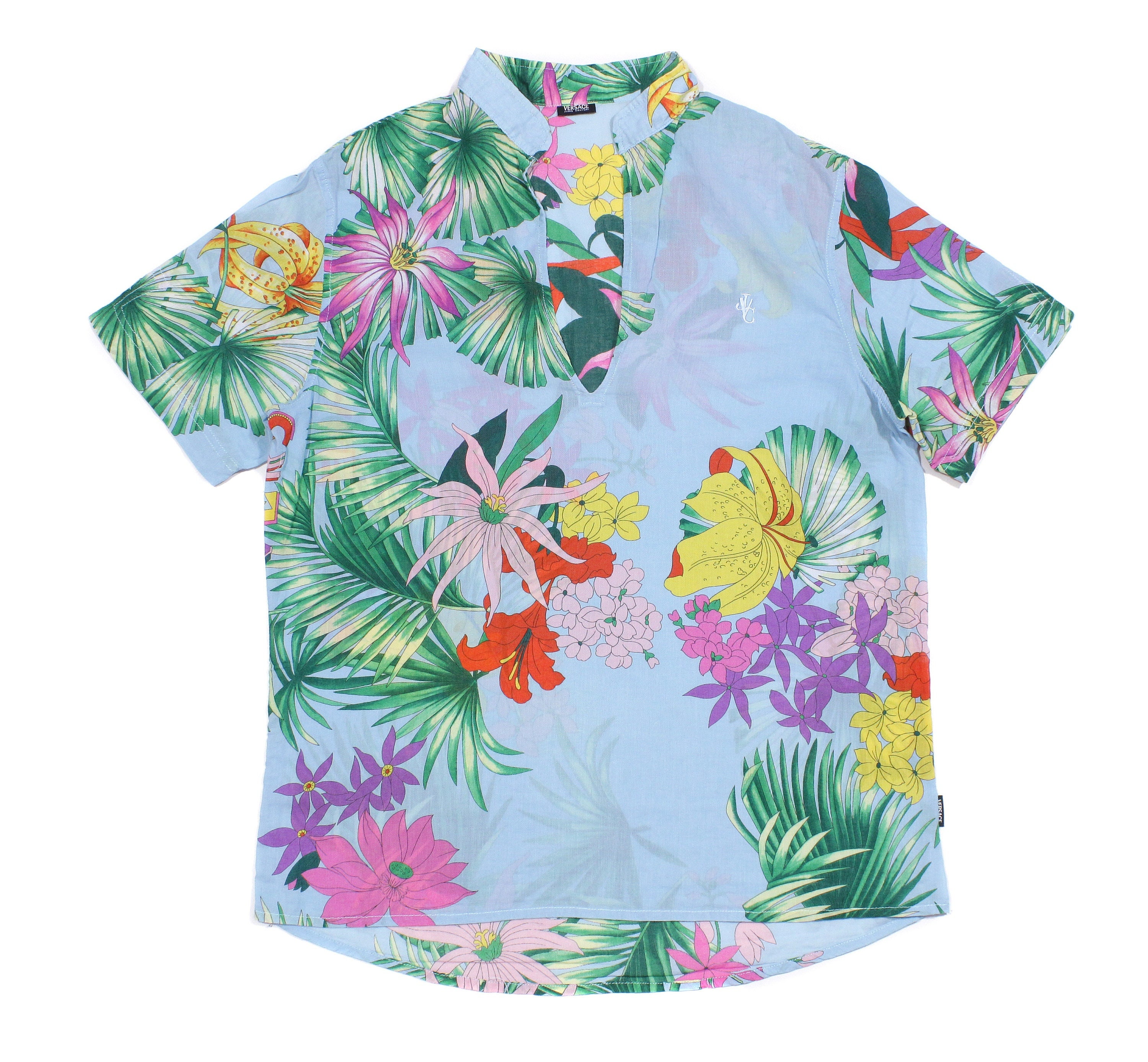 Versace Hawaii All Over Printed Light Shirt Vintage -  Israel