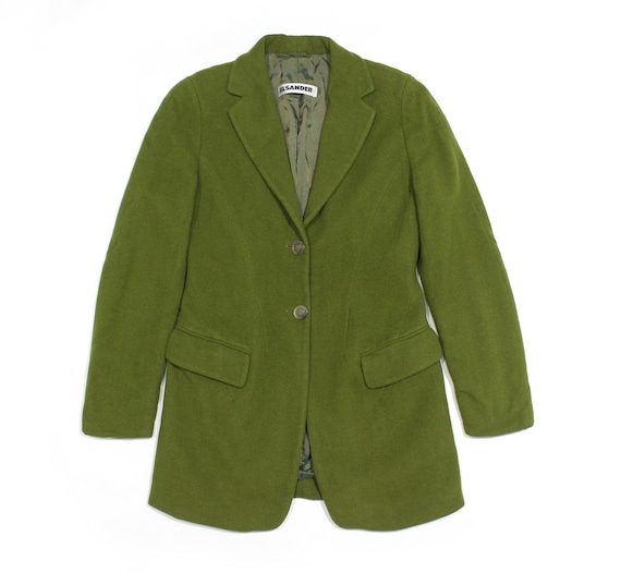 Jil Sander+ 90S Wool Green Short Coat Vintage - image 1