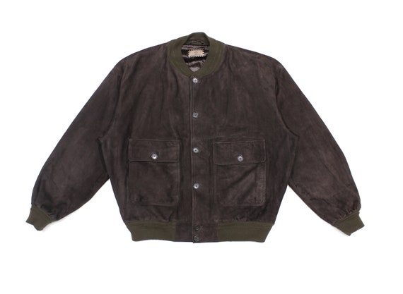 vintage lether bomber jacket dark brown着丈約64センチ