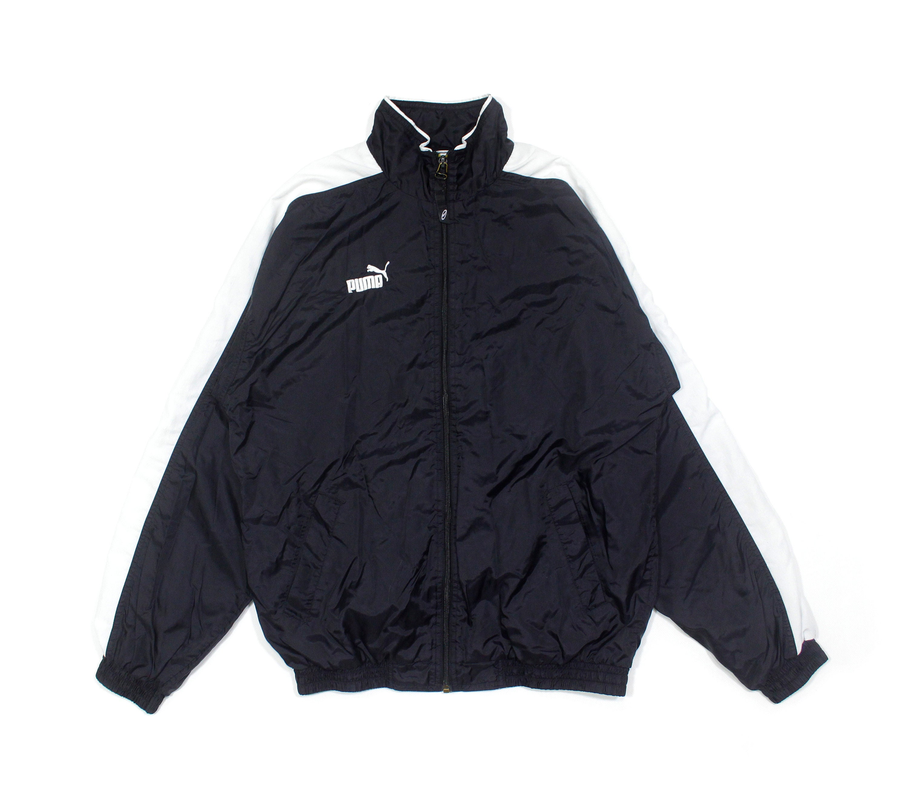 Black and white puma windbreaker deals