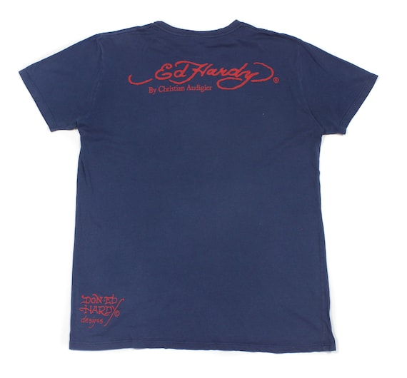 Ed Hardy by Christian Audigier Big Logo T-shirt Made in USA