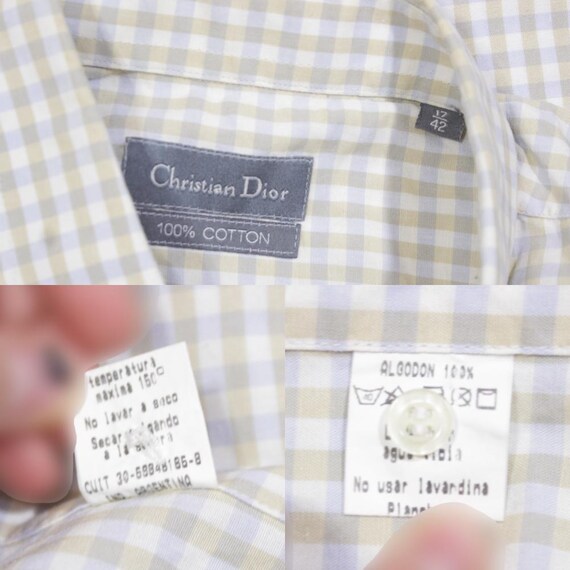 Christian Dior 90S Logo Plaid SS Shirt Vintage - Etsy