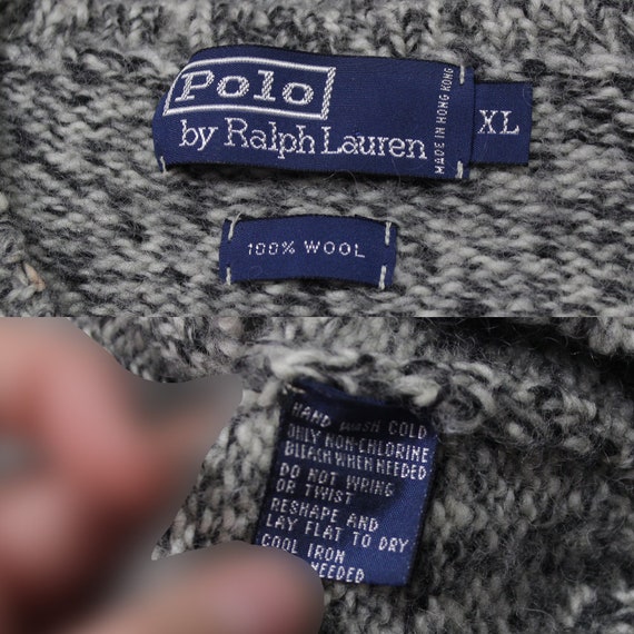 Polo Ralph Lauren Vintage 90S Melange Wool Heavy Knit - Etsy UK