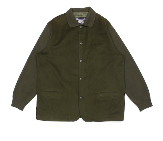 Burberry 90S Logo Wool Cardigan Vintage - Etsy 
