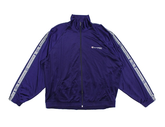 Champion logo track jacket best sale