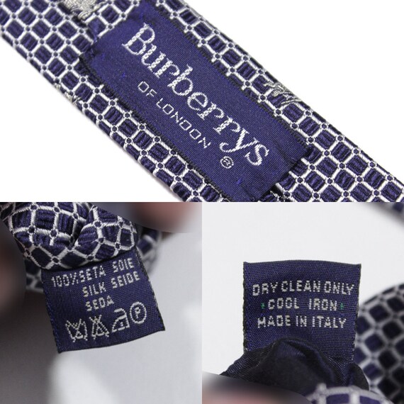 Burberry 90S Monogram Silk Tie Vintage - image 7