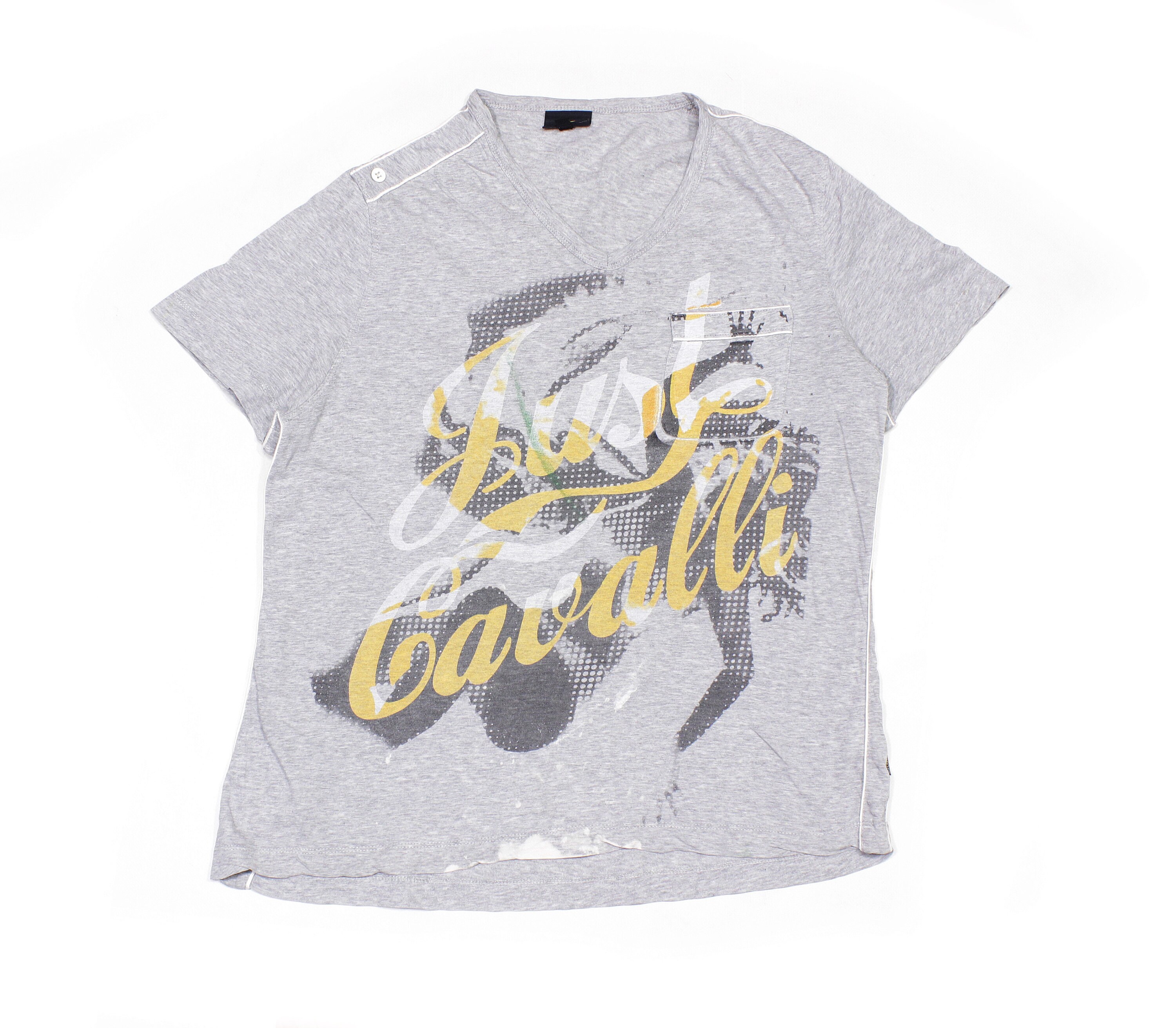 Roberto Cavalli Logo T-Shirt in White for Men | Roberto Cavalli®
