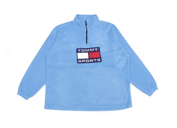 Tommy Sports 90S Embroidered Big Logo Fleece Vinta