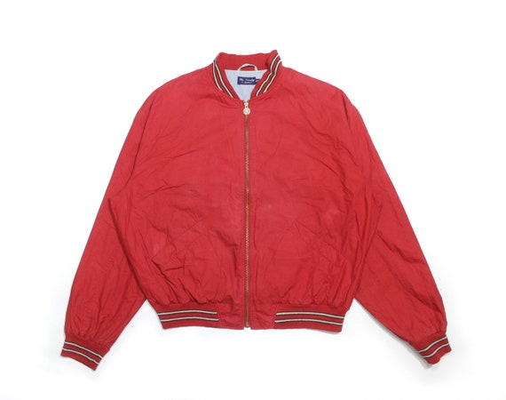 Red bomber jacket