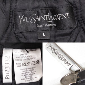 Yves Saint Laurent 90S YSL Logo Gradient Cotton Nylon Warm Jacket Vintage image 10