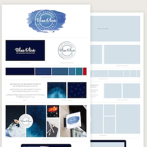 Marca modello della scheda, Branding scheda modello, marca Board Template per modello di identità designer, Mood Board Template, Moodboard