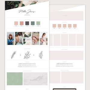 Modèle de forum de marque féminin | Modèle de forum de humeur | Modèle de forum de la marque pour les concepteurs | Planche de marque pour Photoshop