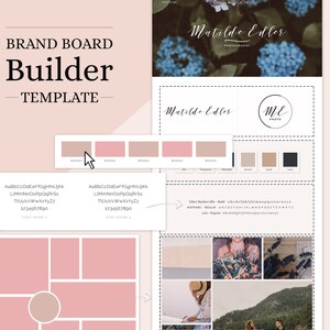 Modelo de CONSTRUTOR DE PLACA DE MARCA | Ferramenta definitiva para construir painéis de branding | Construtor de quadro de marca para Photoshop | Ferramenta indispensável para designers